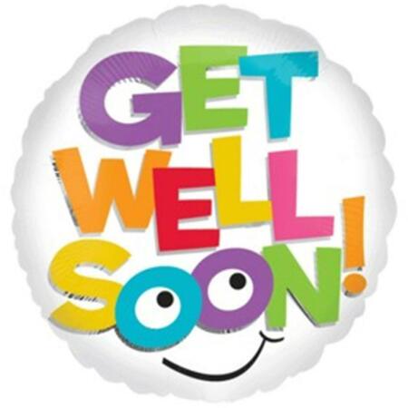 LOFTUS INTERNATIONAL 18 in. Get Well Colorful Letters Vlp Balloon A2-4113